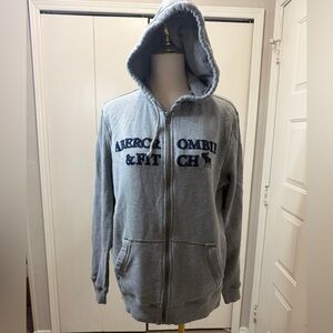 Abercrombie & Fitch Heather Gray Zip-Up Hoodie